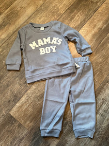 598 Blue Knit Mama’s Boy Jogger Set