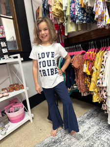 702- navy blue bell bottoms