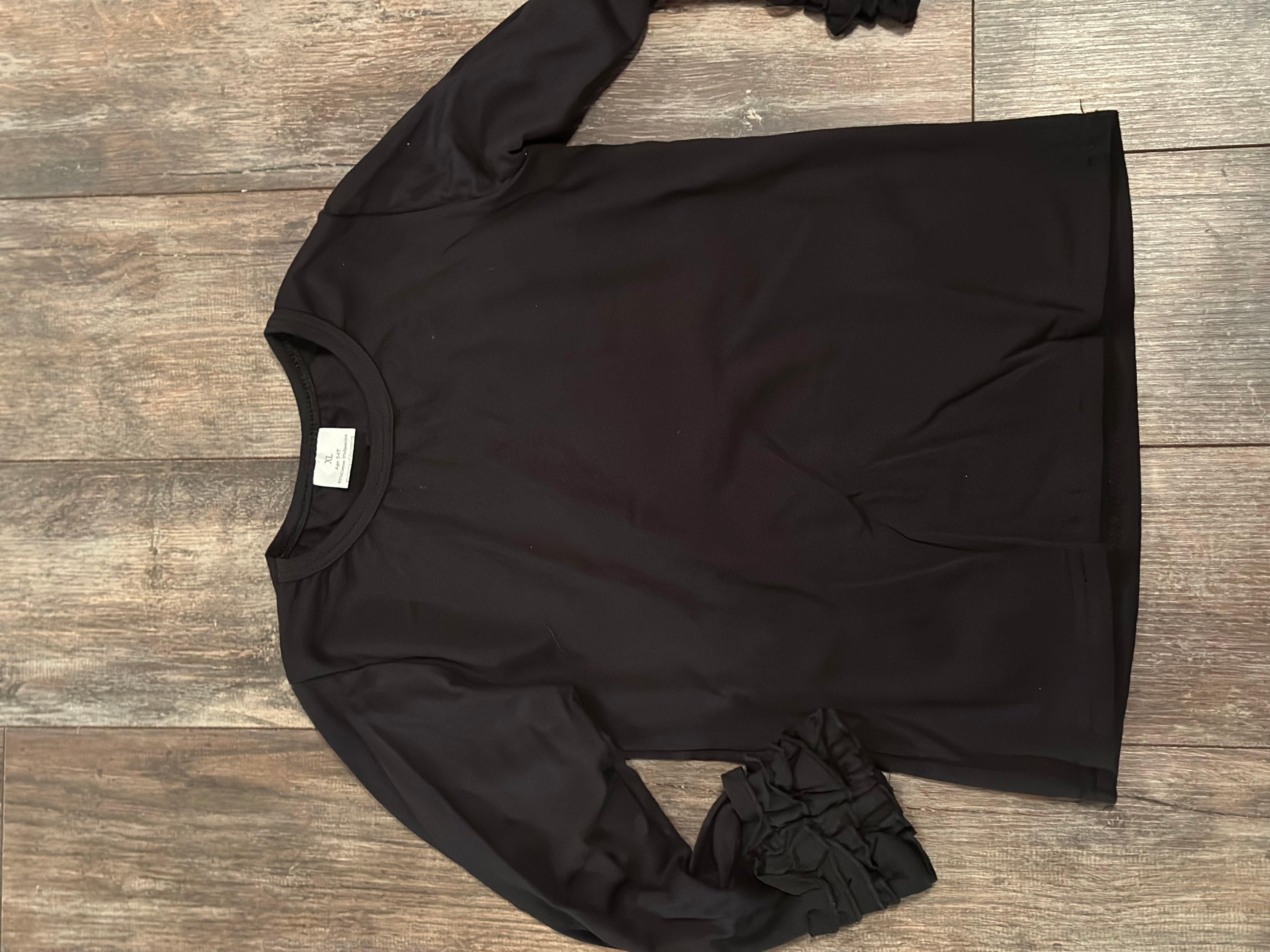 503 black long sleeve ruffle