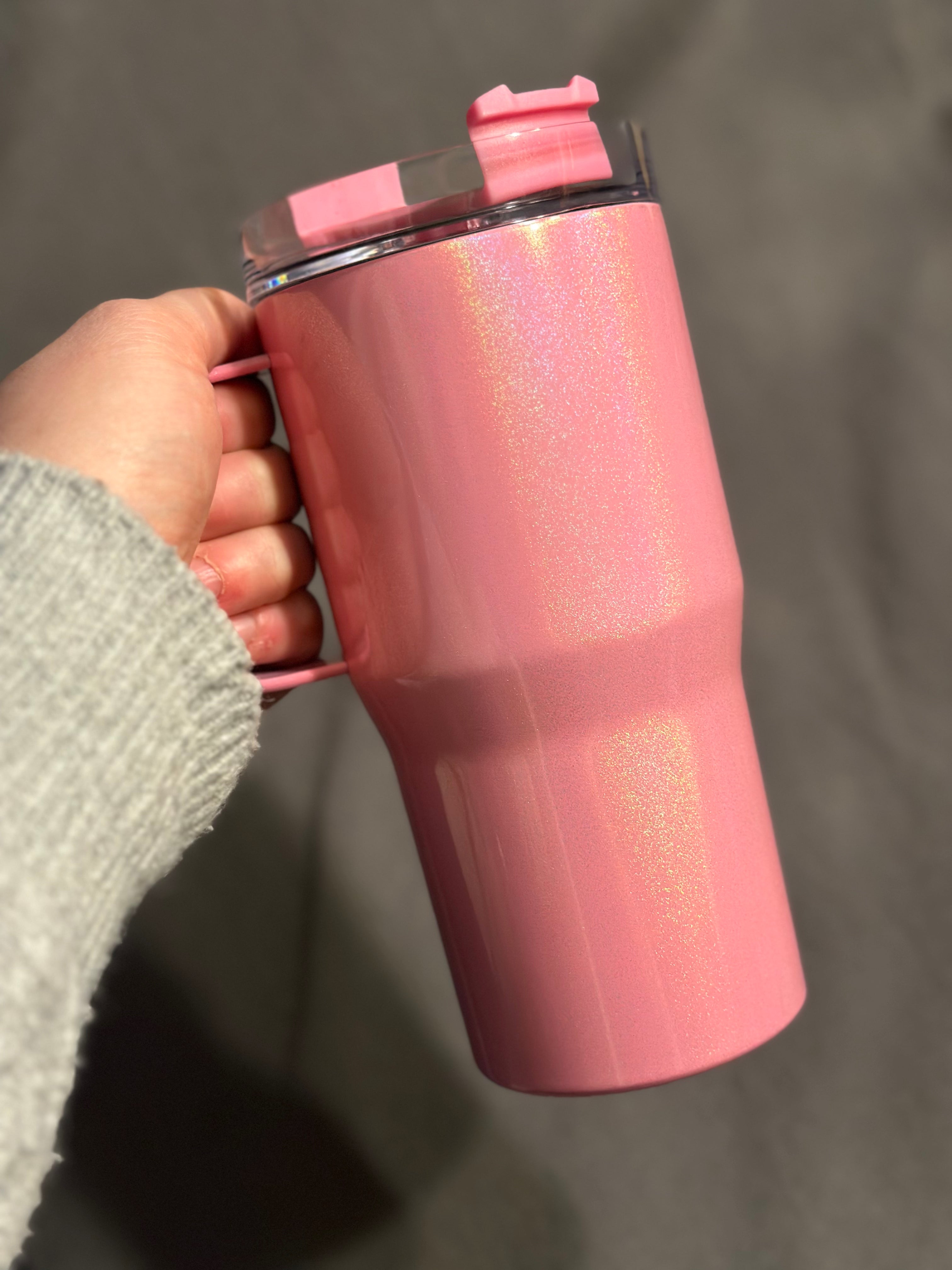 20 ounce shimmer tumbler with handle