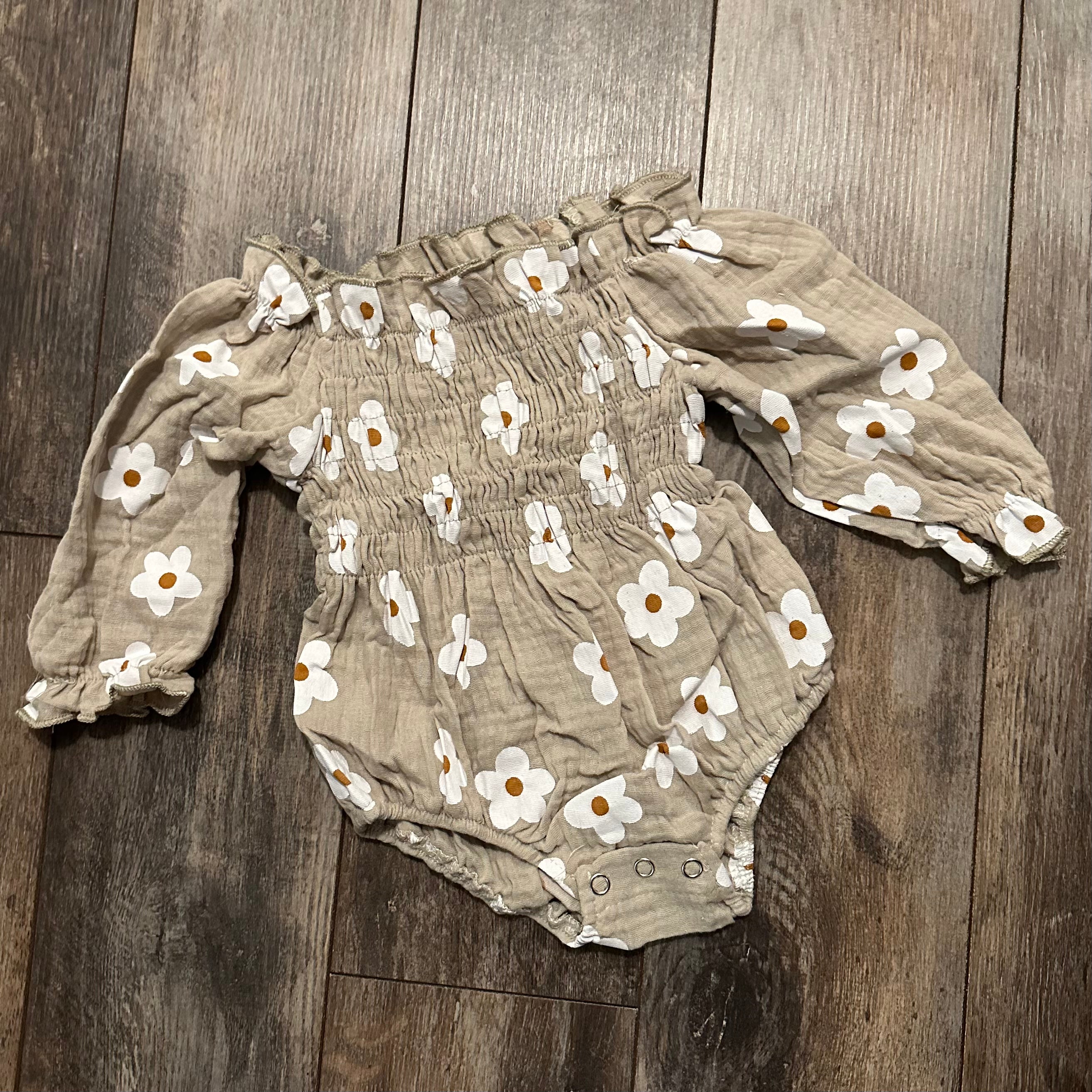 604 Paisley linen romper