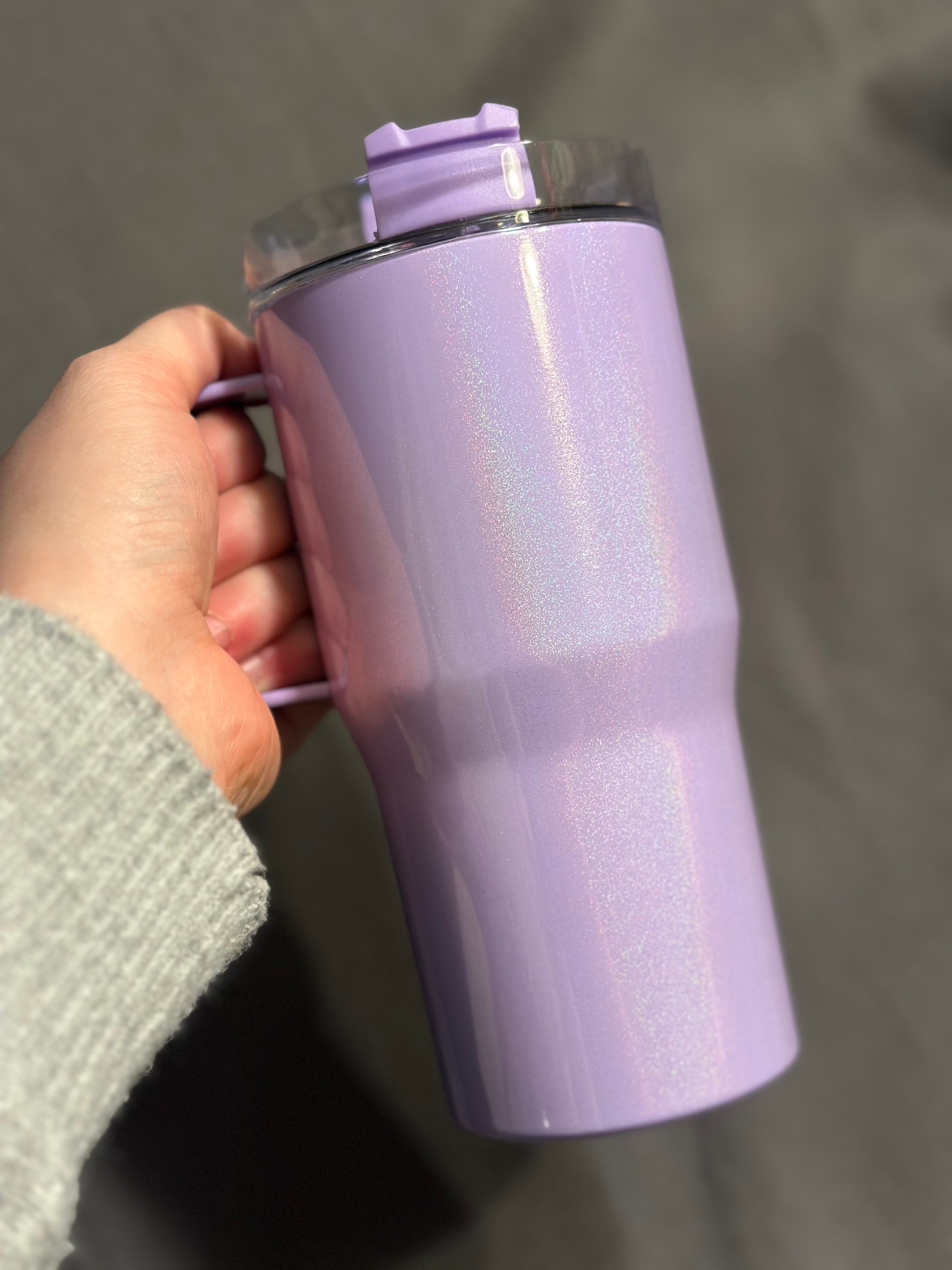 20 ounce shimmer tumbler with handle