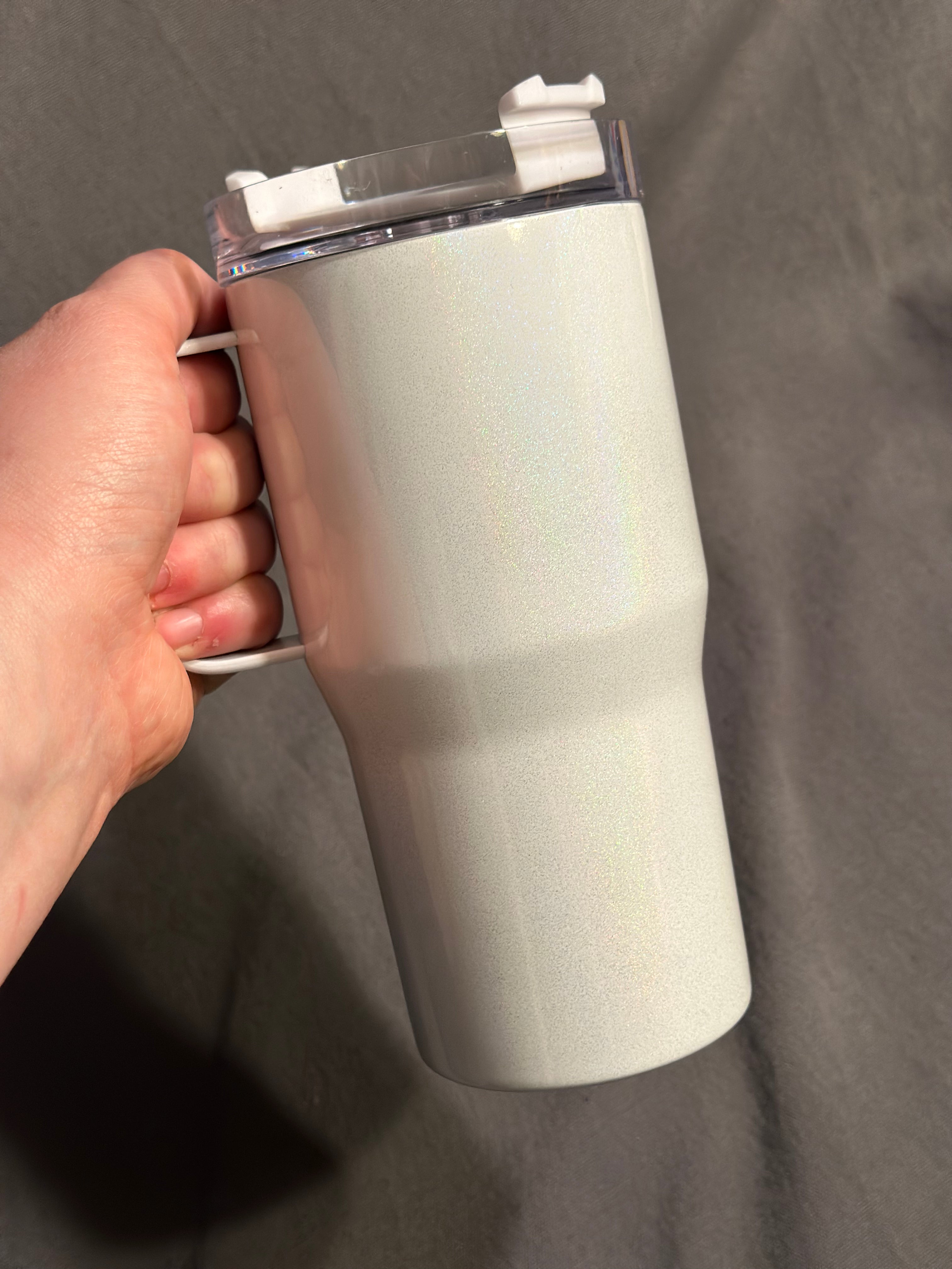 20 ounce shimmer tumbler with handle