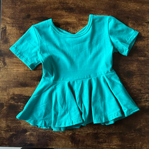 390 turquoise criss cross tunic-6 months