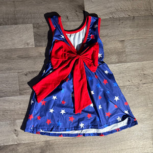 394 bow back 4th of July dress