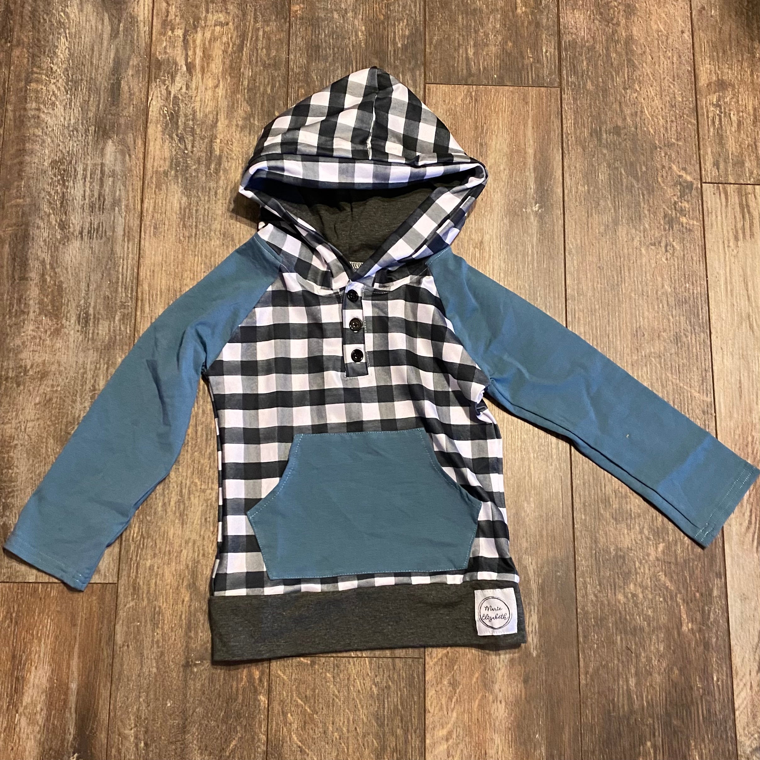 225 plaid hoodie